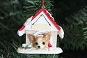 Chihuahua Tan Dog Doghouse Christmas Ornament