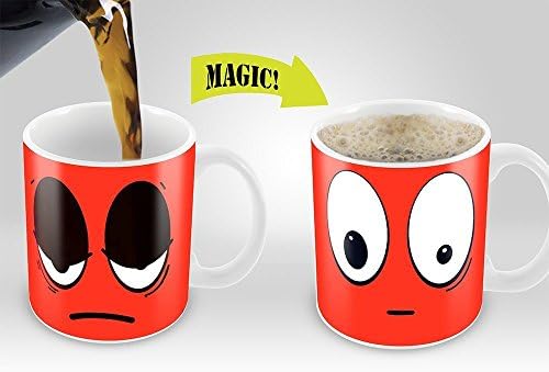 Wake Up Magic Mug ® (Red), Heat Sensitive Color Changing