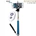 New Design Leapcama Self Portrait Monopod Selfie Stick With Phone Holder For Samsung iPhone Blackberry With Bluetooth Remote Camera Wireless Shutter (blueMonopod+WhiteRemote)