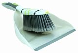 Bentley Funky Patterned Soft Touch Dustpan and Brush Set, Lime Circle Print