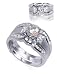 Jewelry : Womens Tarnish Free High Polished Rhodium Plated .925 Sterling Silver Band Brilliant Cut Cubic Zirconia Ring