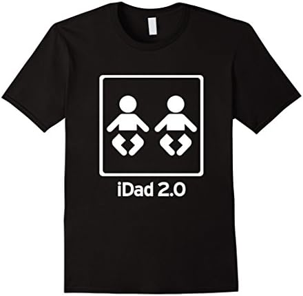 Men's iDad 2.0 - dad of twins t shirt Large Black