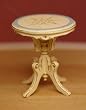 SaLe!!! Dollhouse Miniature Artisan Handpainted Round Side Table