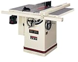 JET 708713PK JTAS-10-30 10-Inch Right Tilt 3 Horsepower Cabinet Saw, 30-Inch Xacta II Fence, table and legs and Cast Iron Extension Wings, 230-Volt 1 Phase