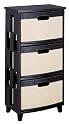 3 Drawer Cabinet (Black/White) (31"H x 16"W x 10"D)
