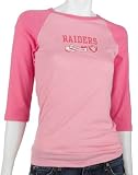 5th & Ocean Oakland Raiders Ladies Heather Jersey 3/4 Sleeve Crew