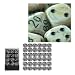 Chessex 27818 - Würfelset Marble elfenbein/schwarz, 36 6-seitige Würfel (12mm)