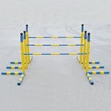Agility Triple Parallel Bar Hurdle For Large Dogs/Blue and Yellow