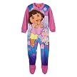 Toddler Girls' Dora Blanket Sleeper Pink
