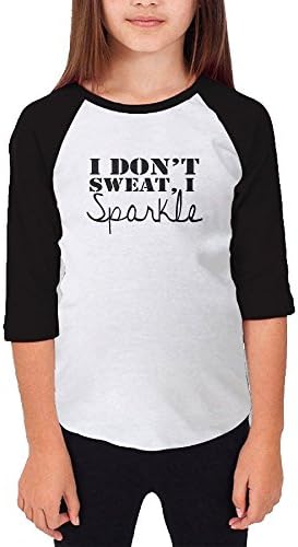 Teens Girl Plain Raglan I Don'T Sweat I Sparkle Special Design Baseball Shirts