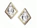 1.04 cts Genuine White Topaz Earrings - 14kt White or Yellow Gold LIFETIME WARRANTEE