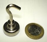 5 Neodym-Magnethaken 20 mm - Haftkraft ca.10 kg