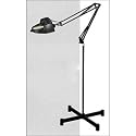 Black Magnifier Lamp Magnifying Light with Wheel Floor Stand & Table Clamp