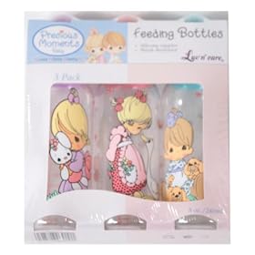 Precious Moments 8 oz 3 pack baby bottles - BOY ANGEL