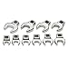 SK 42265 SuperKrome 11 Piece 3/8-Inch Drive 3/8-Inch to 1-Inch Standard Open End Crowfoot Wrench Set