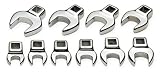 SK 42265 SuperKrome 11 Piece 3 8-Inch Drive 3 8-Inch to 1-Inch Standard Open End Crowfoot Wrench Set