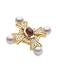 14 Karat Gold Maltese Brooch and Pendant