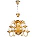 Shalimar Murano Style Orange Amber Deco Chandelier