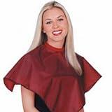 Scalpmaster Nylon Comb-Out Cape 28" x 28" Velcro Burgundy (Pack of 2)
