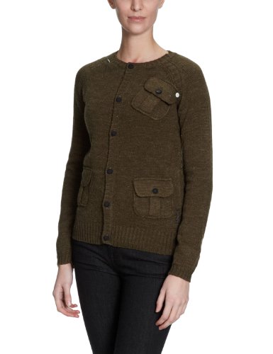 G-STAR Damen Strickjacke SAUL CARDIGAN KNIT WMN L/S, Gr. 36 (S), Gr&uuml;n (2488 dk olive htr) Preisvergleich