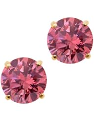 1.80 Ct Round Pink VS2-SI1 Diamond 14K Yellow Gold Stud Earrings