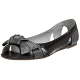 Pink Studio Women's Ivette Open Toe Bow Flat