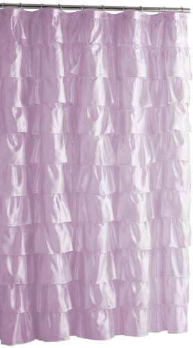 Steve Madden 181068 Ruffles Shower Curtain, Lilac