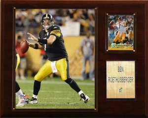 Pittsburgh Steelers Plaque - Ben Roethlisberger 12''x15'' Player