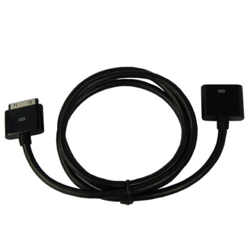 Black 3Ft Dock Extender Extension cable for iPod Touch 1G 2G 3G 4G/iPod Nano 2G 3G 4G/iPod Classic