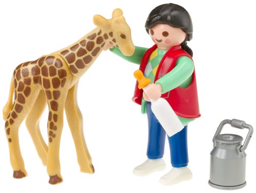 Childrens Toyshop  Toys : NEW PLAYMOBIL ZOO 3253 BABY GIRAFFE WITH KEEPER