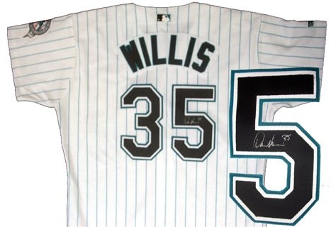 Dontrelle Willis Autographed/Hand Signed Marlins Jersey