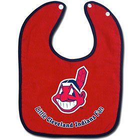 Cleveland Indians Two-Toned Snap Baby Bib Game Team Logo