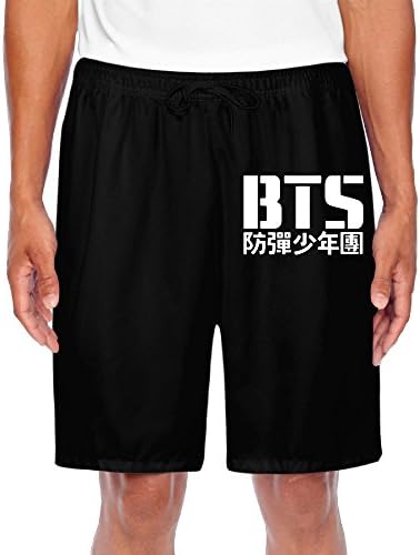 PLBFUY Young Forever BTS Men's SweatShorts Pants Lycra With Pockets Black
