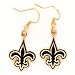 New Orleans Saints Black & Gold Logo Earrings