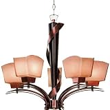 Kenroy Home 2736 Oslo 5-Light Chandelier, Burnished Copper