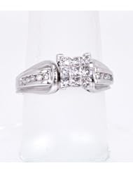 14K White Gold Diamond Ring