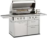 OCI Elite Series OCIE48BQARN 48 Built-in Professional Gas Grill with 1280 sq. in. Cooking Surface, 4 Stainless Steel Burners and Smoker & Rotisserie Burner: Stainless Steel: Natural Gas (Grill Cart Not Included)