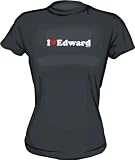 I Heart (Love) Edward Women's Tee Shirt in 6 Colors Small thru XXL