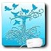 Lee Hiller Designs Embossed Plaster Prints - Blue Birdbath - Mouse Pads Lee Hiller Designs Embossed Plaster Prints - Blue Birdbath - Mouse Pads