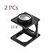 Black Metal Folding Magnifier Magnifying Glass Jewelry Loupes 15X