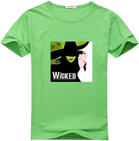 AngelaPinacho Kids Wicked The Musical Logo Green T-shirts Size L(9Y-10Y)