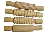 Rolling pin set of 4 plain/patterned
