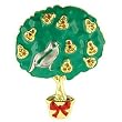 Two-Tone White Metal Brooch with Topaz - Tree