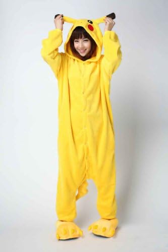 Halloween Animal Children and Adult Pajamas Loungewear Sleepwear Cosplay (M (158cm-167cm), Pikachu)