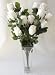 144 Silk Rose Buds Bush Wedding Bouquet Bushes - Cream Case of 6