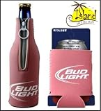 (2) Bud Light Pink Womens Beer Can & Bottle Koozie