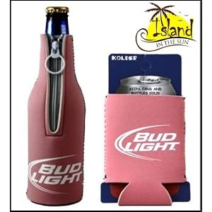 (2) Bud Light Pink Ladies Beer Can and Bottle Koozie by 