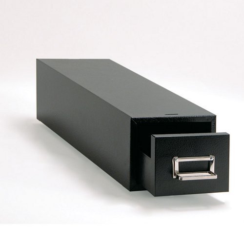 Buddy Products 1 Drawer 5 x 8 Inch Card File, Steel, 16 x 7.125 x 9.5 Inches, Black (1358-4) On Sale
