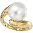 14K Yellow Gold Paspaley South Sea Cultured Fashion Full Button Pearl Ring