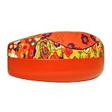 ORANGE FLORAL PRINTED LARGE PROTECTIVE HARD SUNGLASS CASE